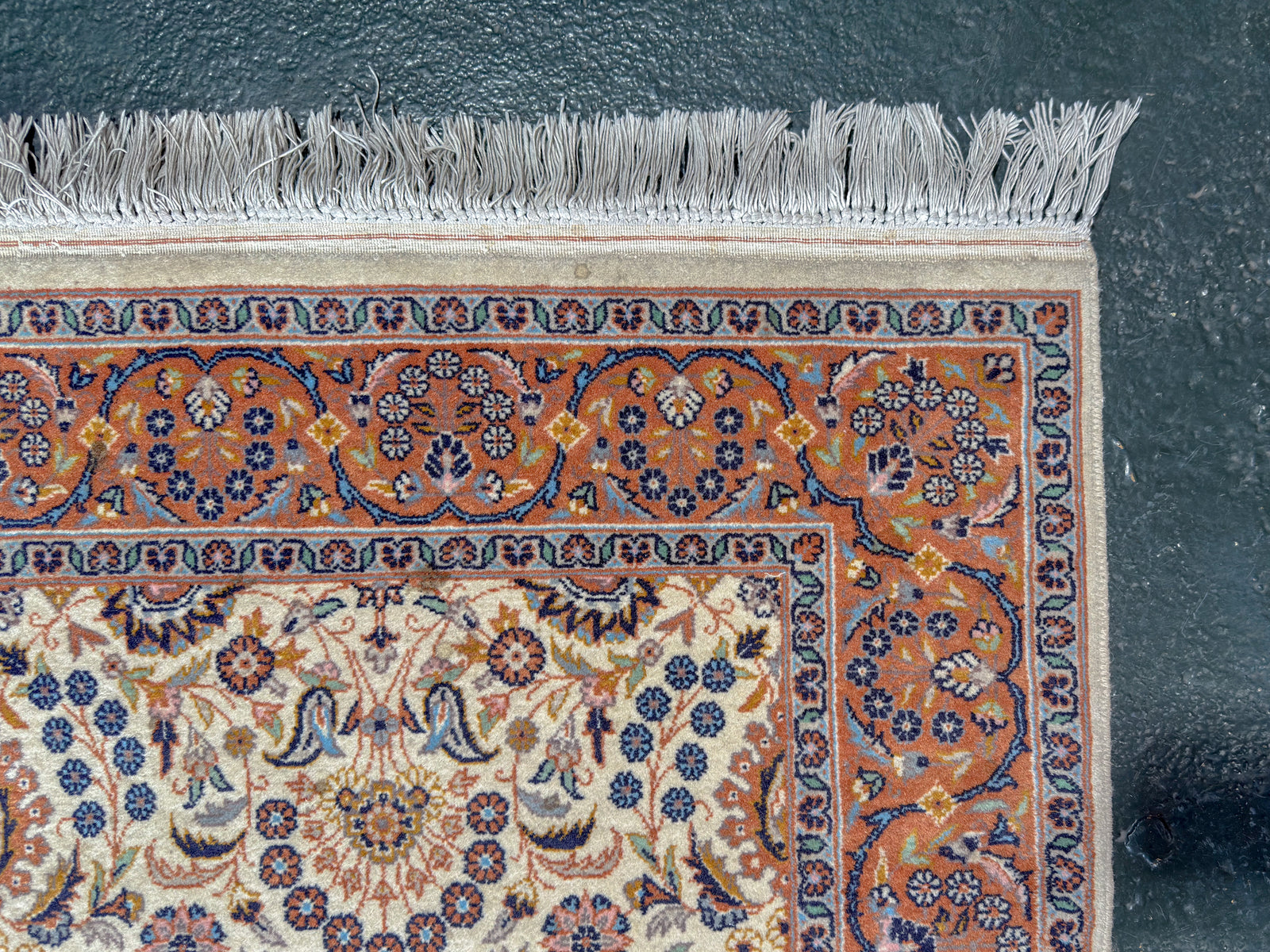 Blue and Orange Paisley Rug