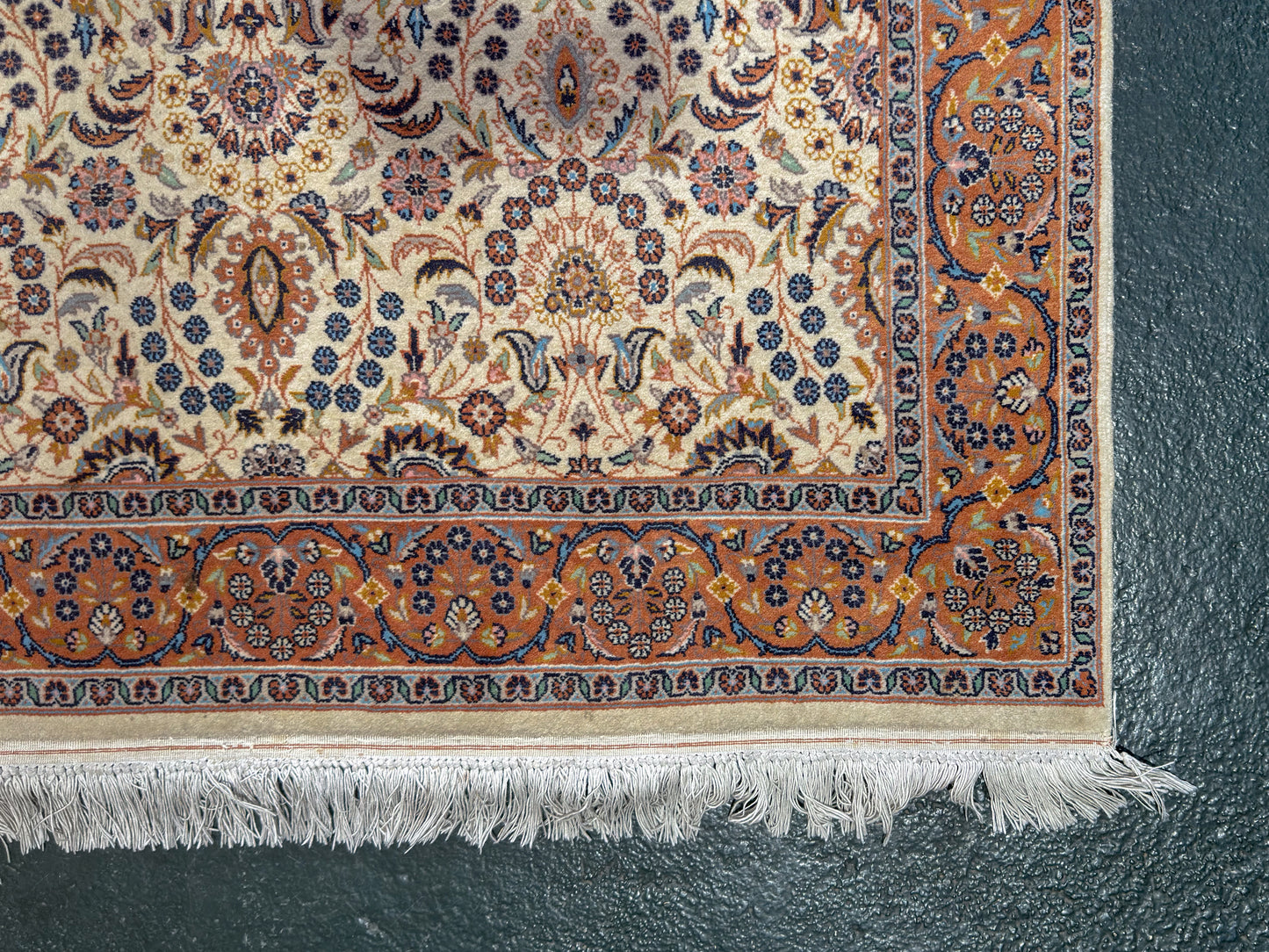 Blue and Orange Paisley Rug