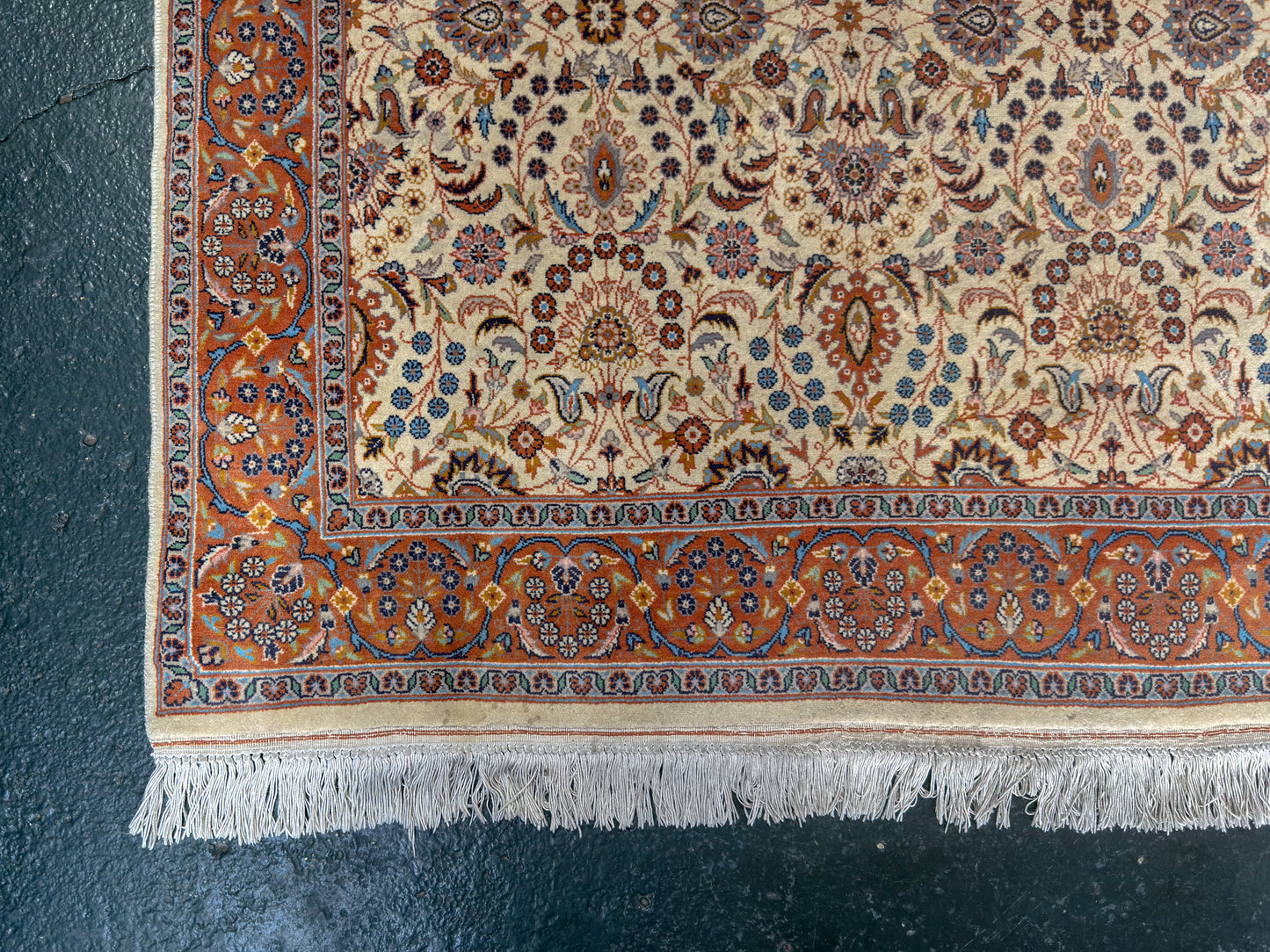 Blue and Orange Paisley Rug