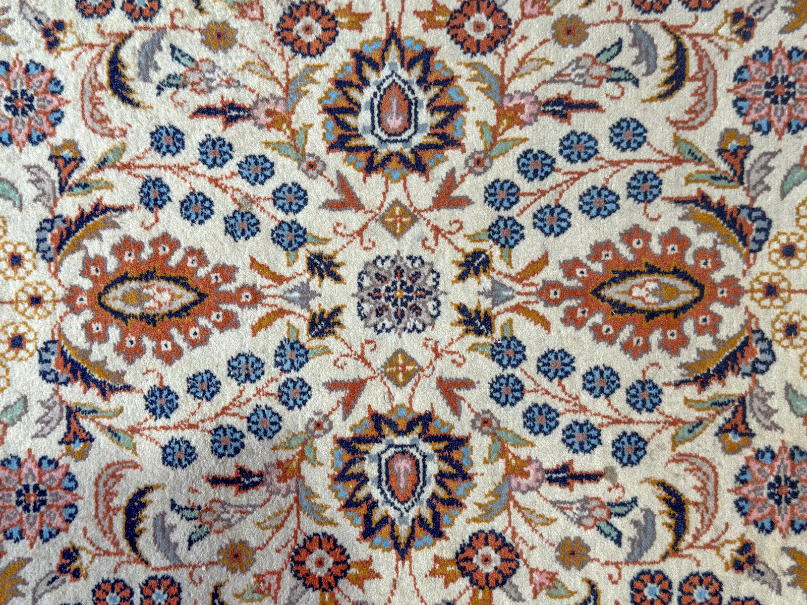 Blue and Orange Paisley Rug