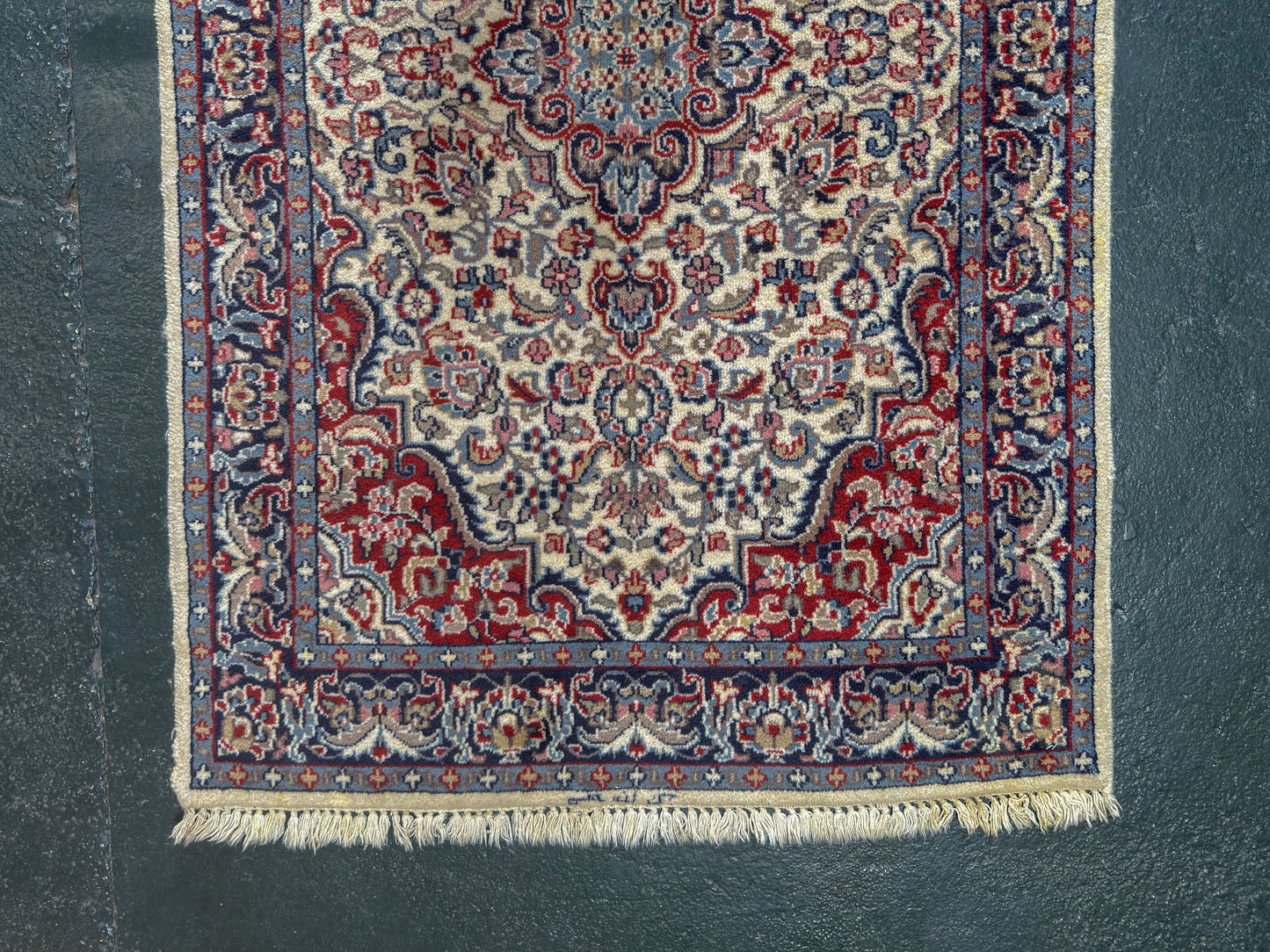 Traditional Cream Red and Blue Rug