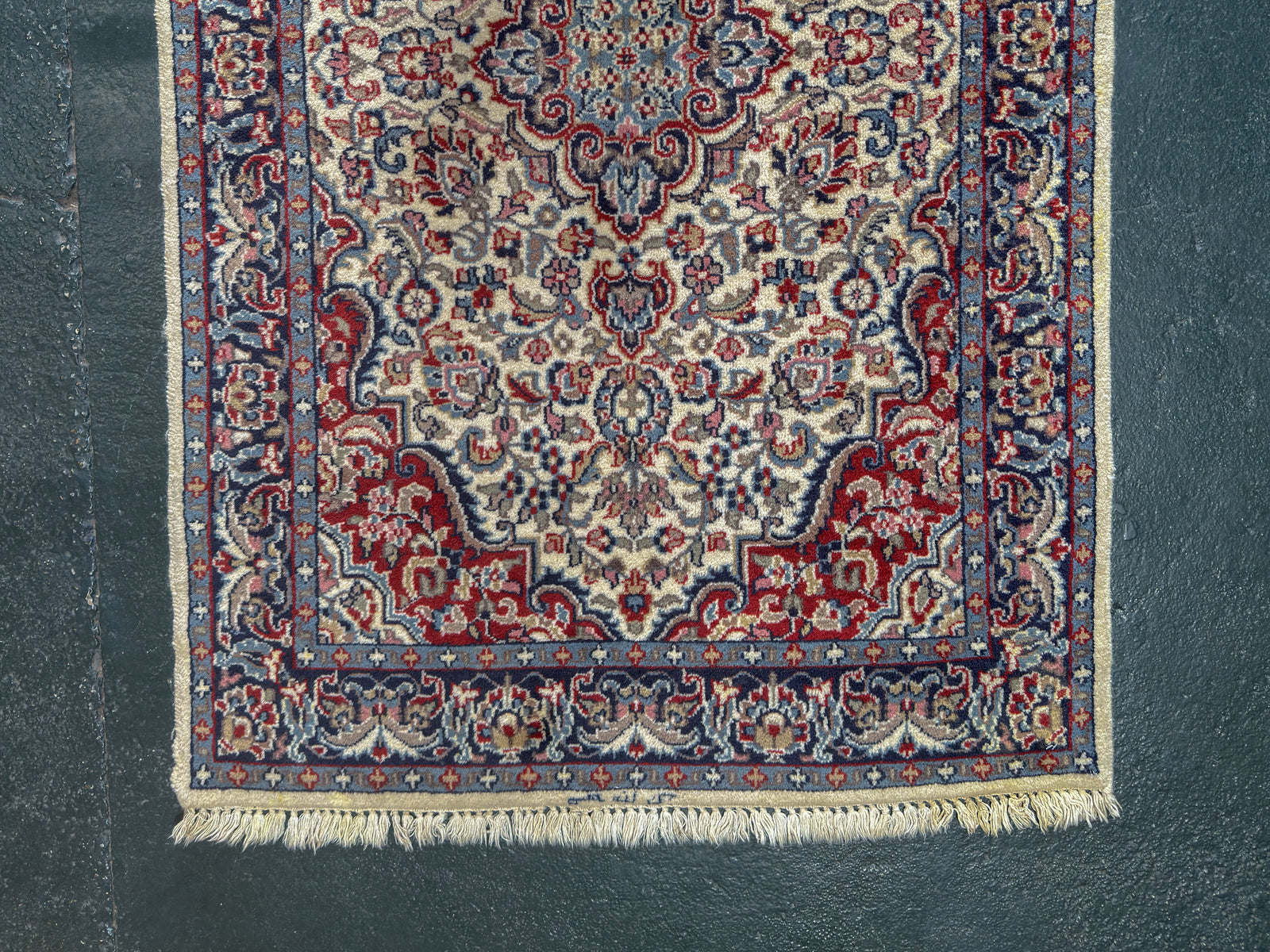 Traditional Cream Red and Blue Rug