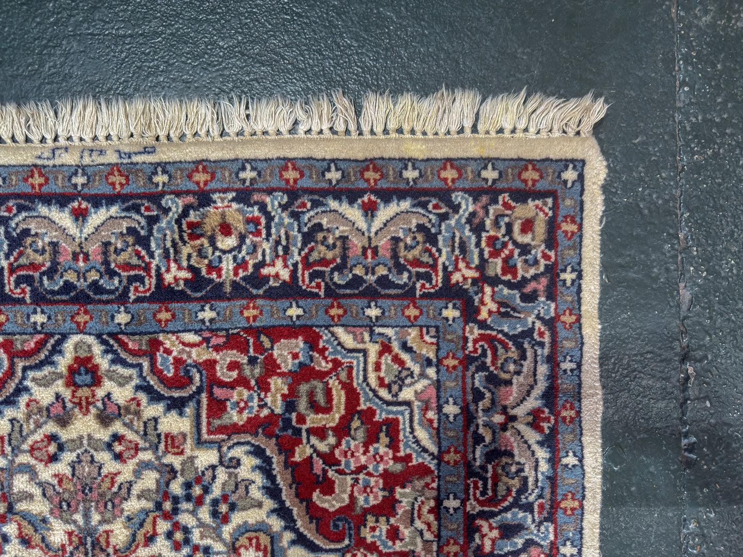 Traditional Cream Red and Blue Rug