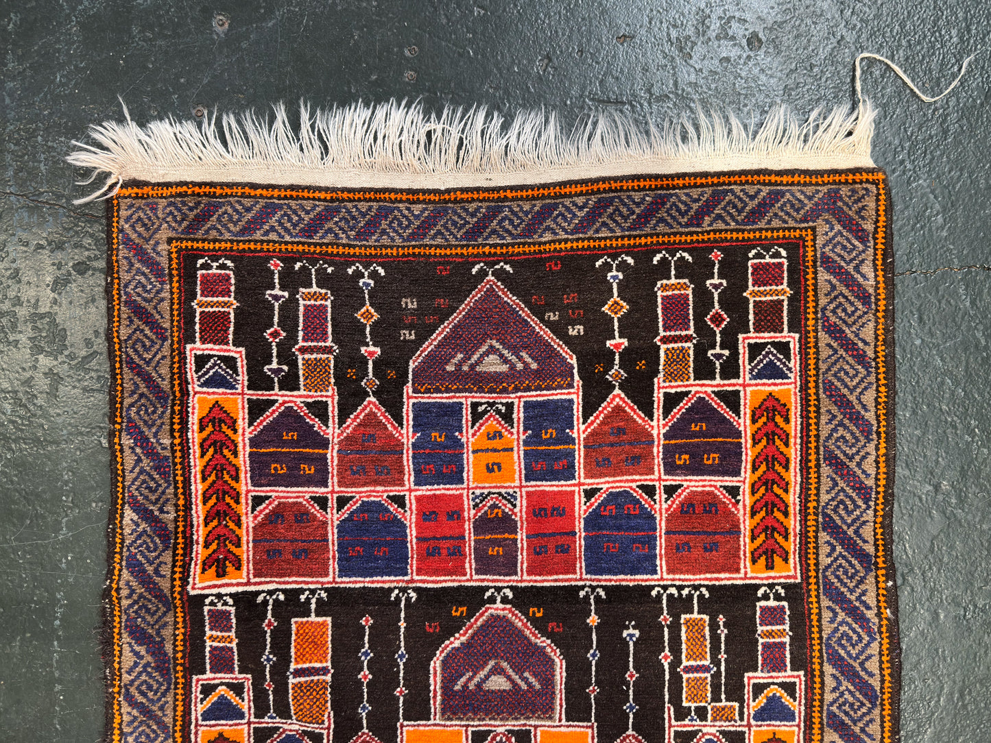Bright Orange Woven Rug