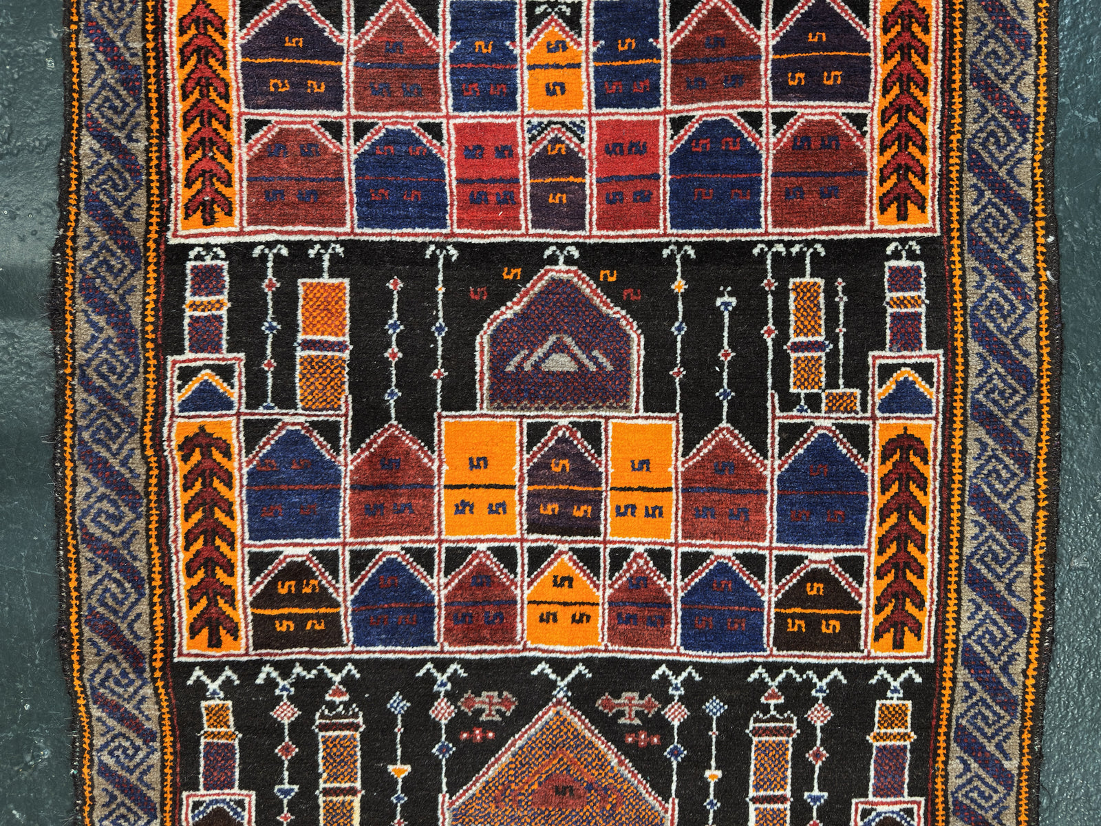 Bright Orange Woven Rug