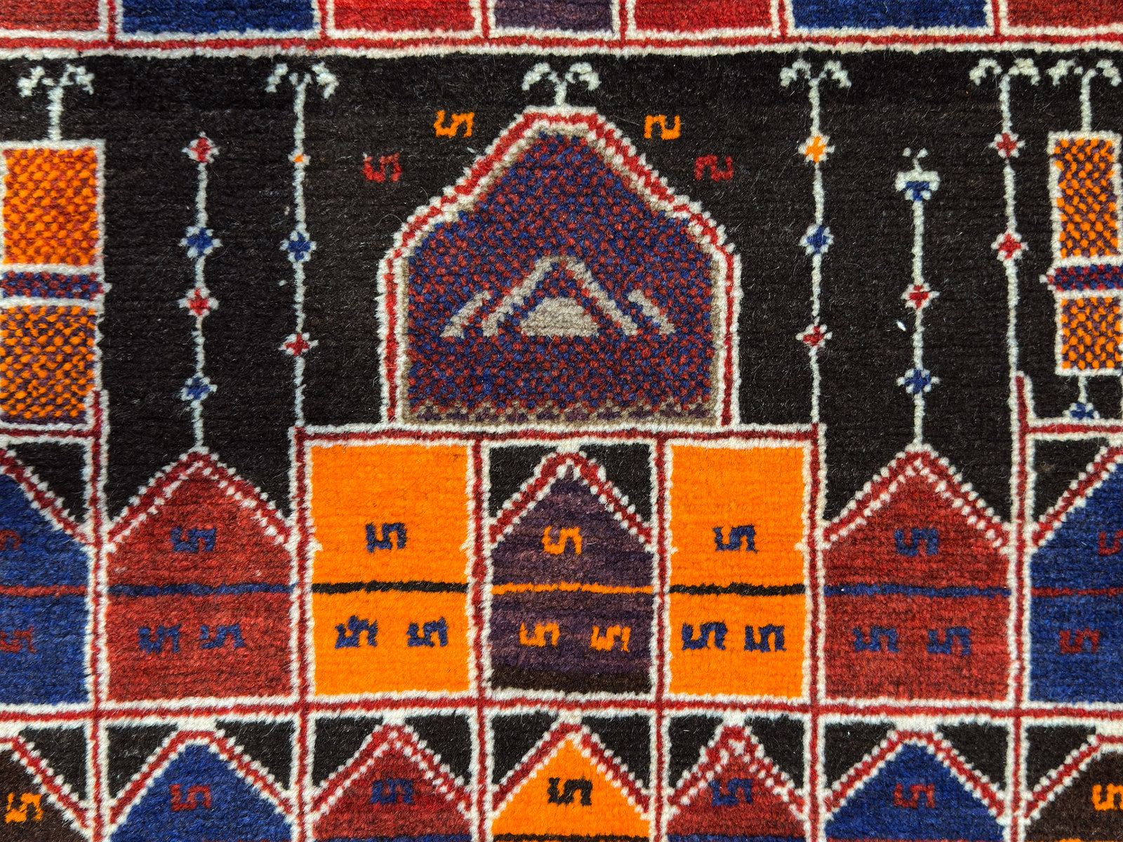 Bright Orange Woven Rug