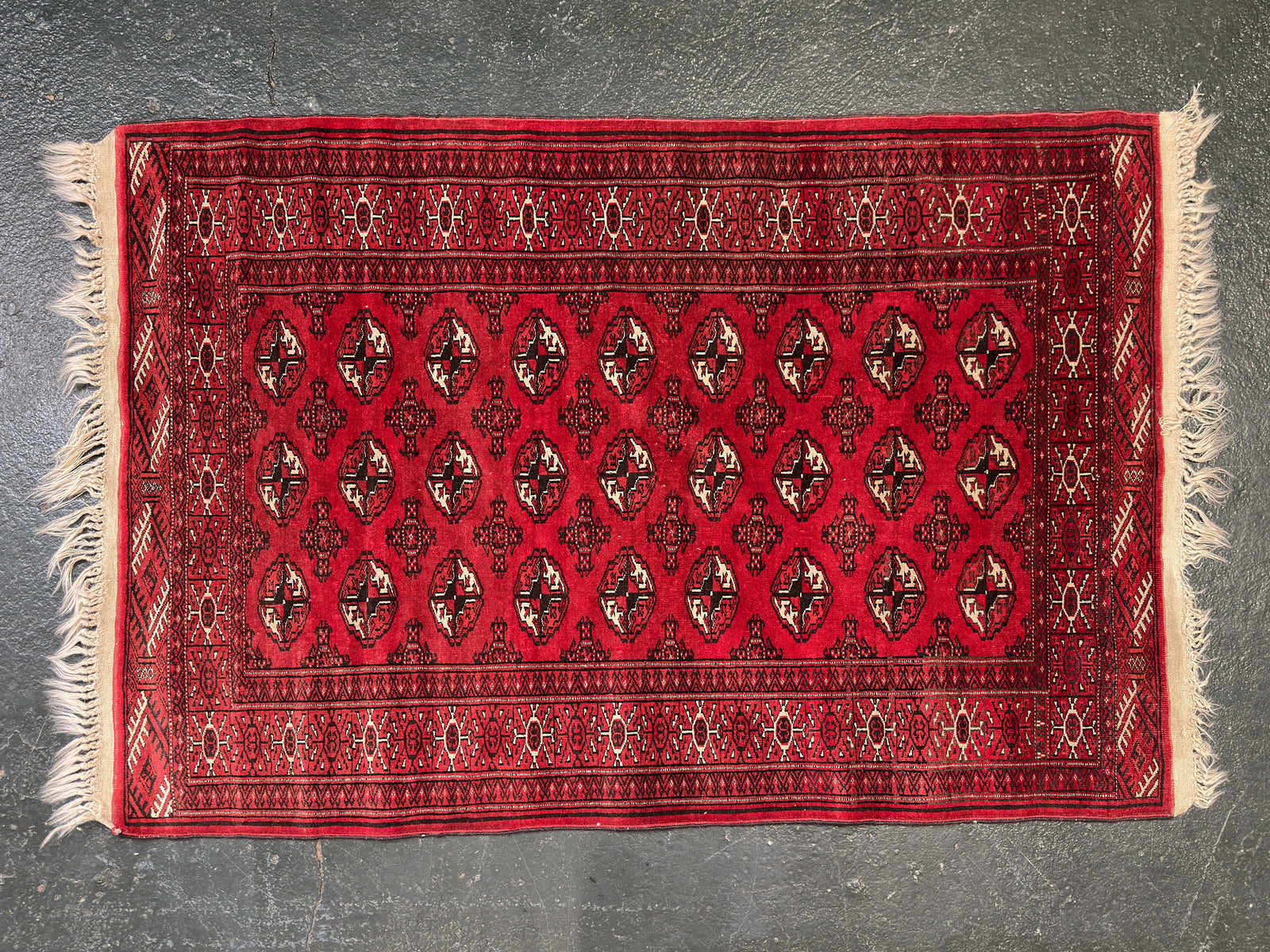 Large Red and Cream Rug