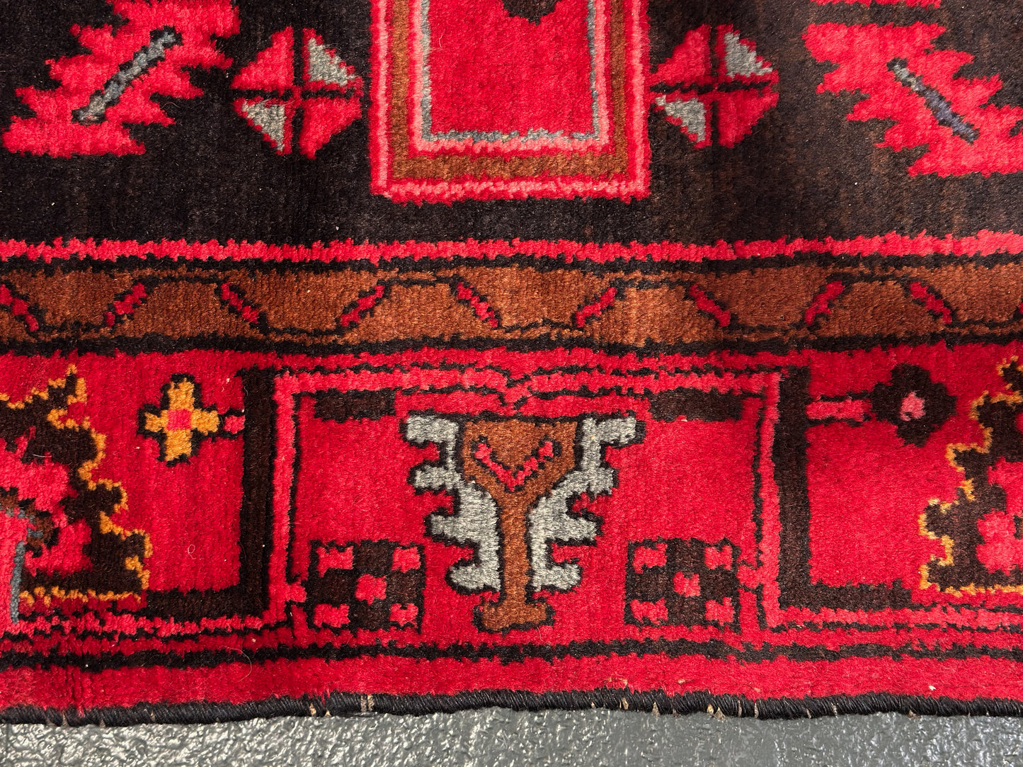 Red and Black Rug
