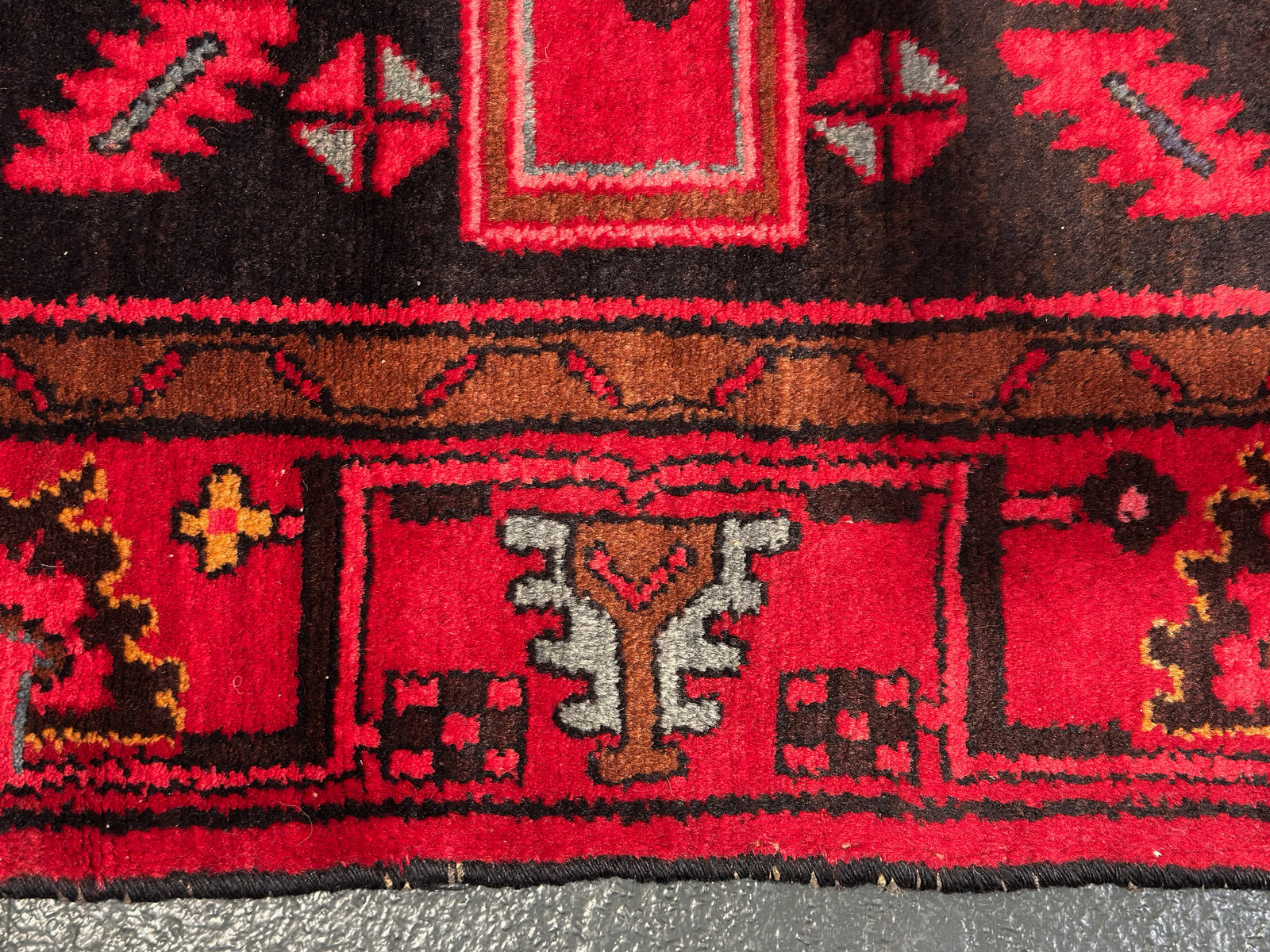 Red and Black Rug