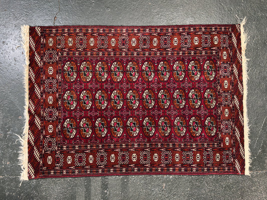Purple, Orange and Cream Geometric Rug