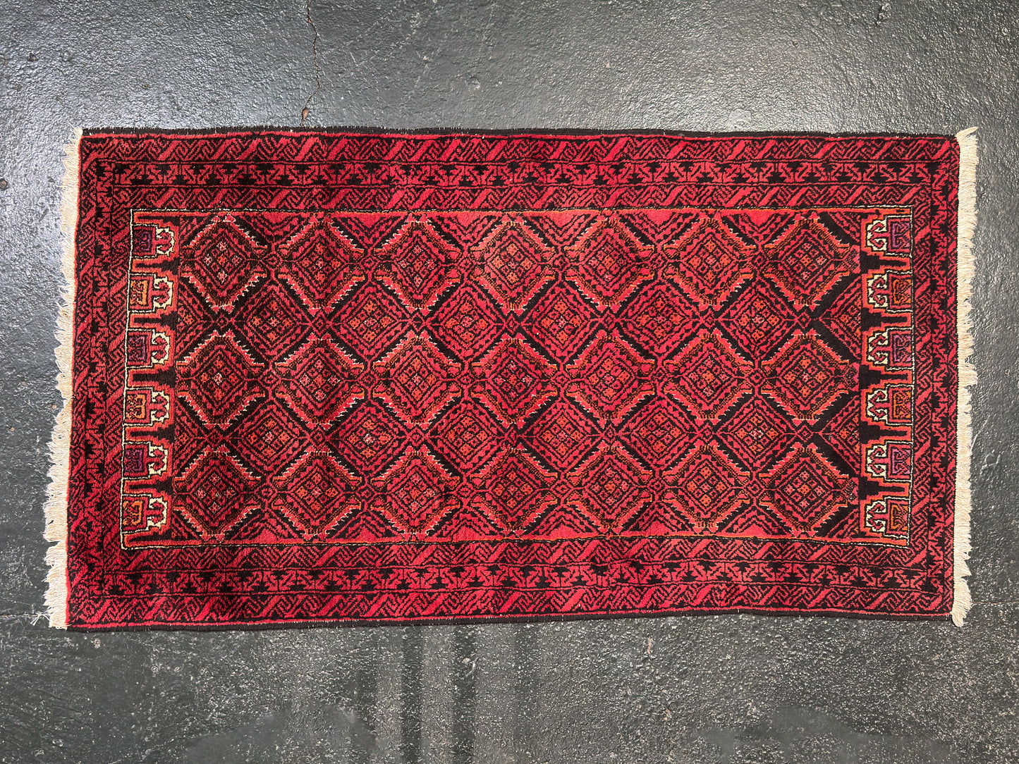 Magenta and Black Rug