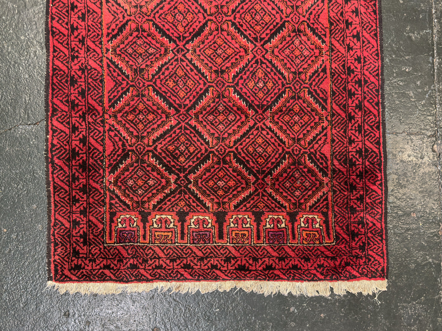 Magenta and Black Rug