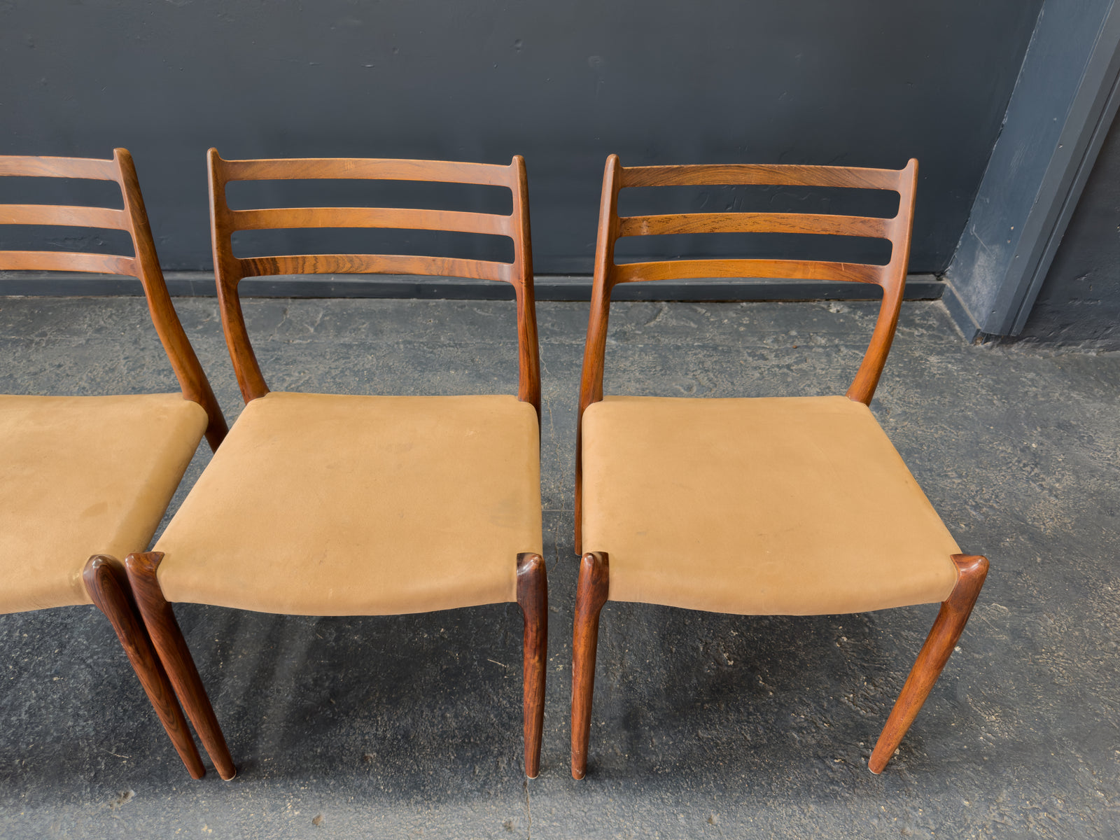 Niels Otto Møller Set of 4 Rosewood Model 79 chairs