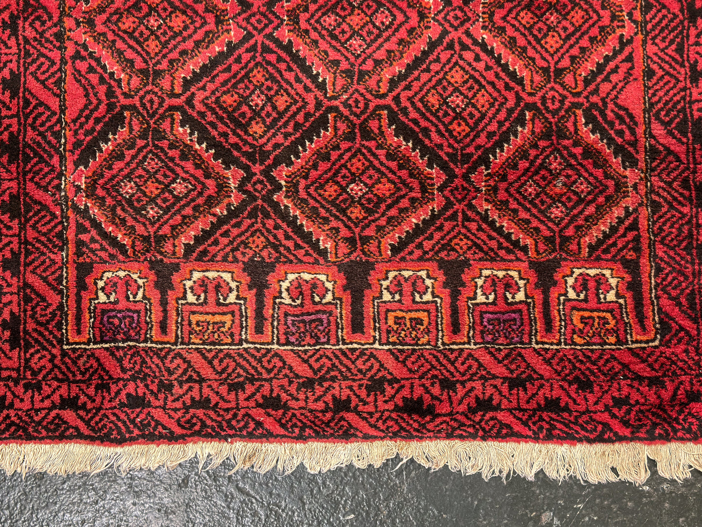 Magenta and Black Rug