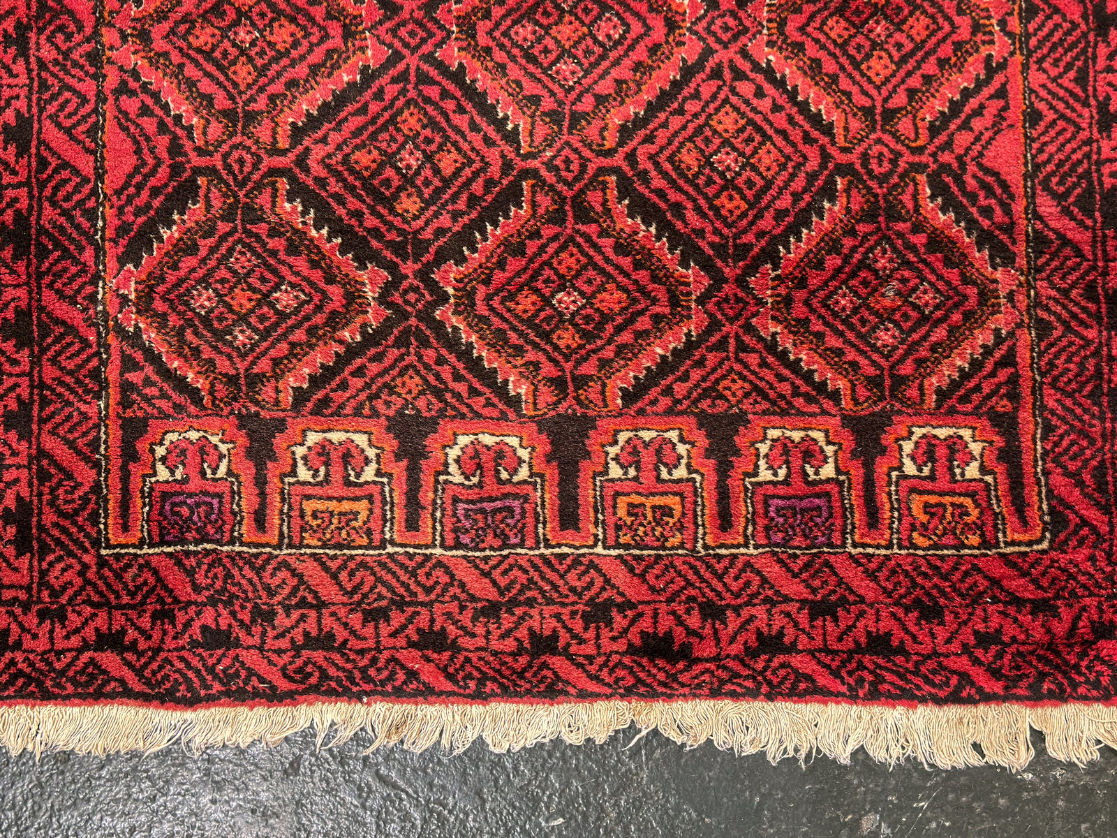 Magenta and Black Rug