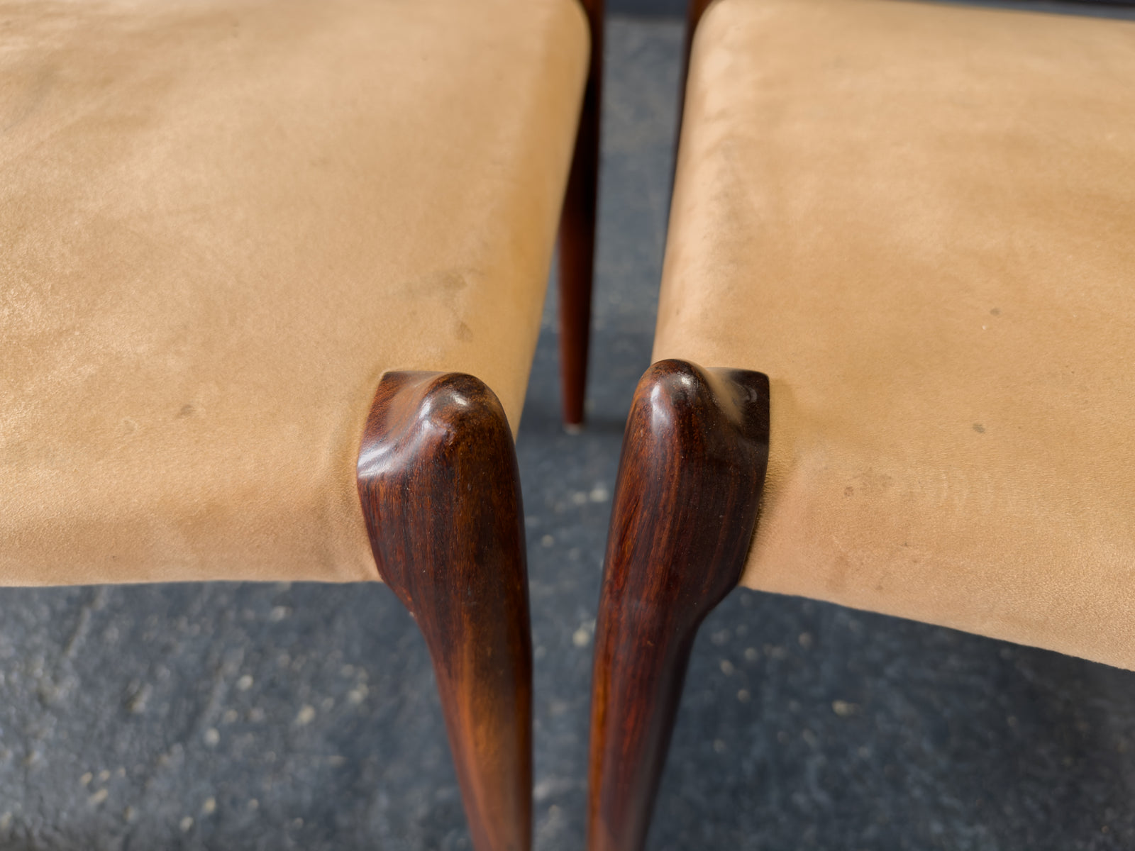 Niels Otto Møller Set of 4 Rosewood Model 79 chairs
