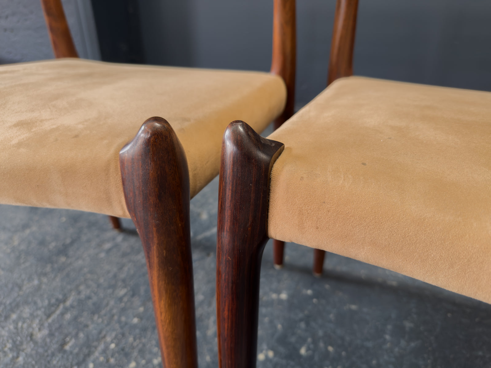 Niels Otto Møller Set of 4 Rosewood Model 79 chairs