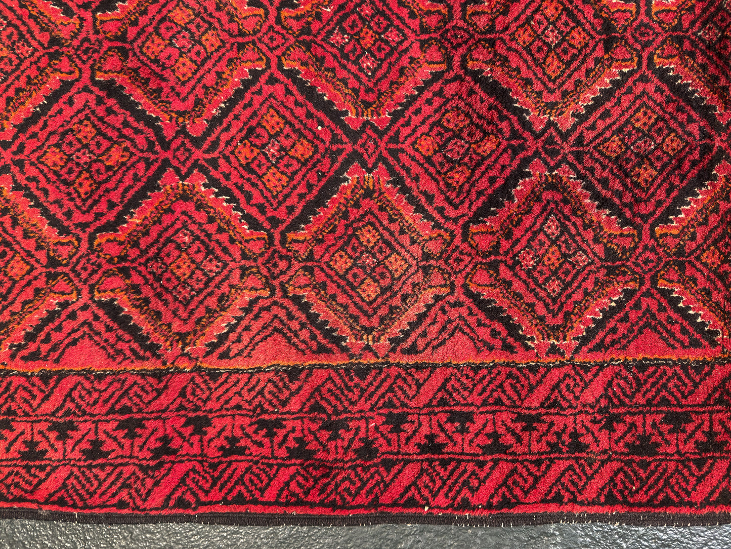 Magenta and Black Rug