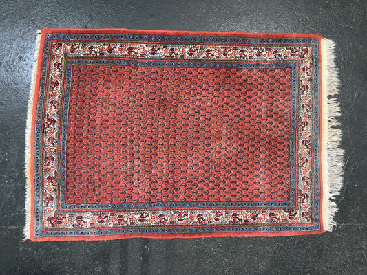 Pastel Blue and Orange Rug