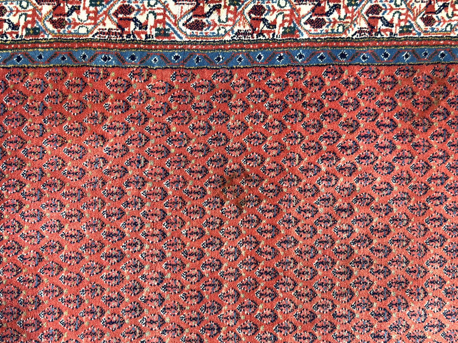 Pastel Blue and Orange Rug