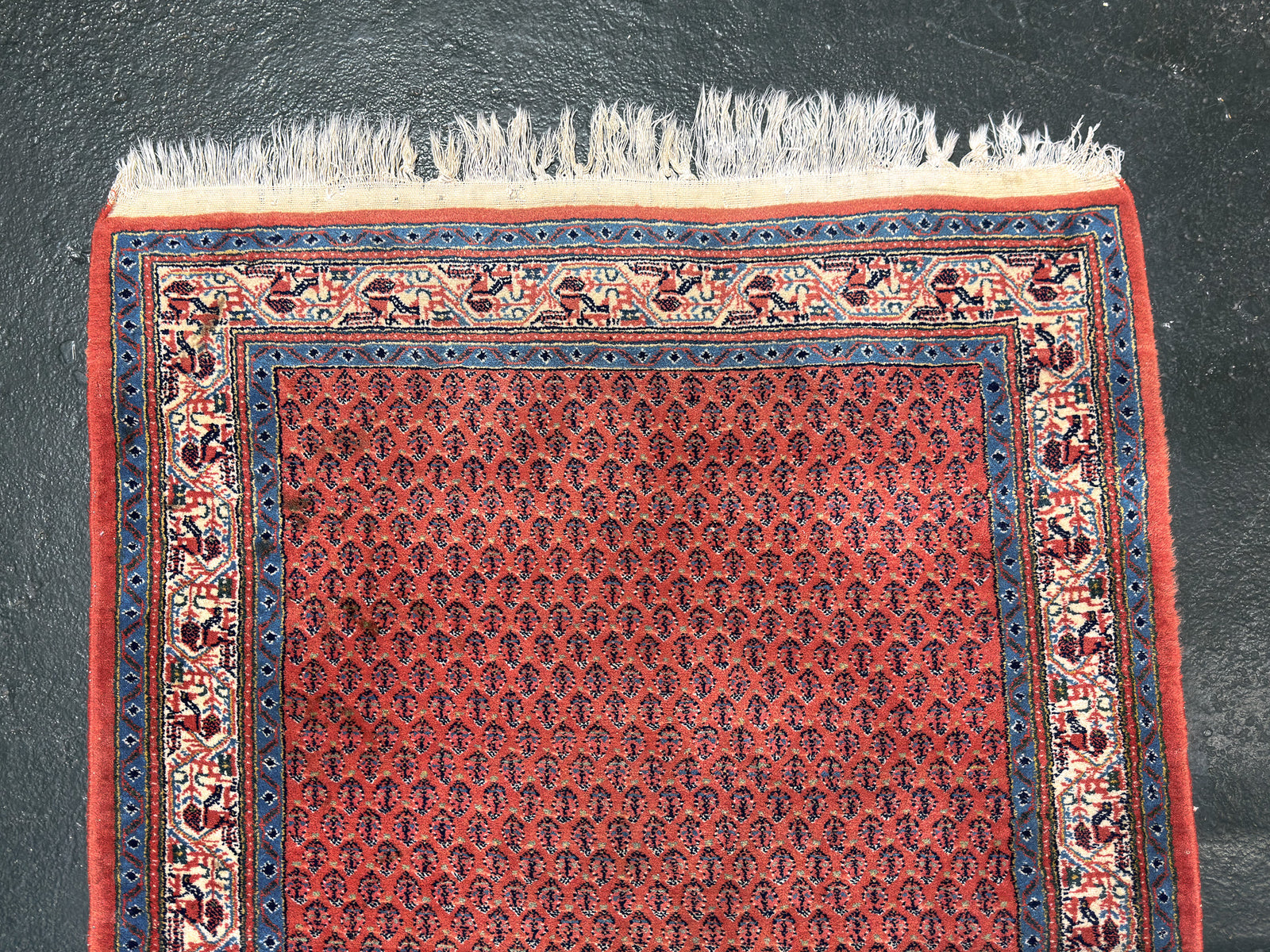 Pastel Blue and Orange Rug