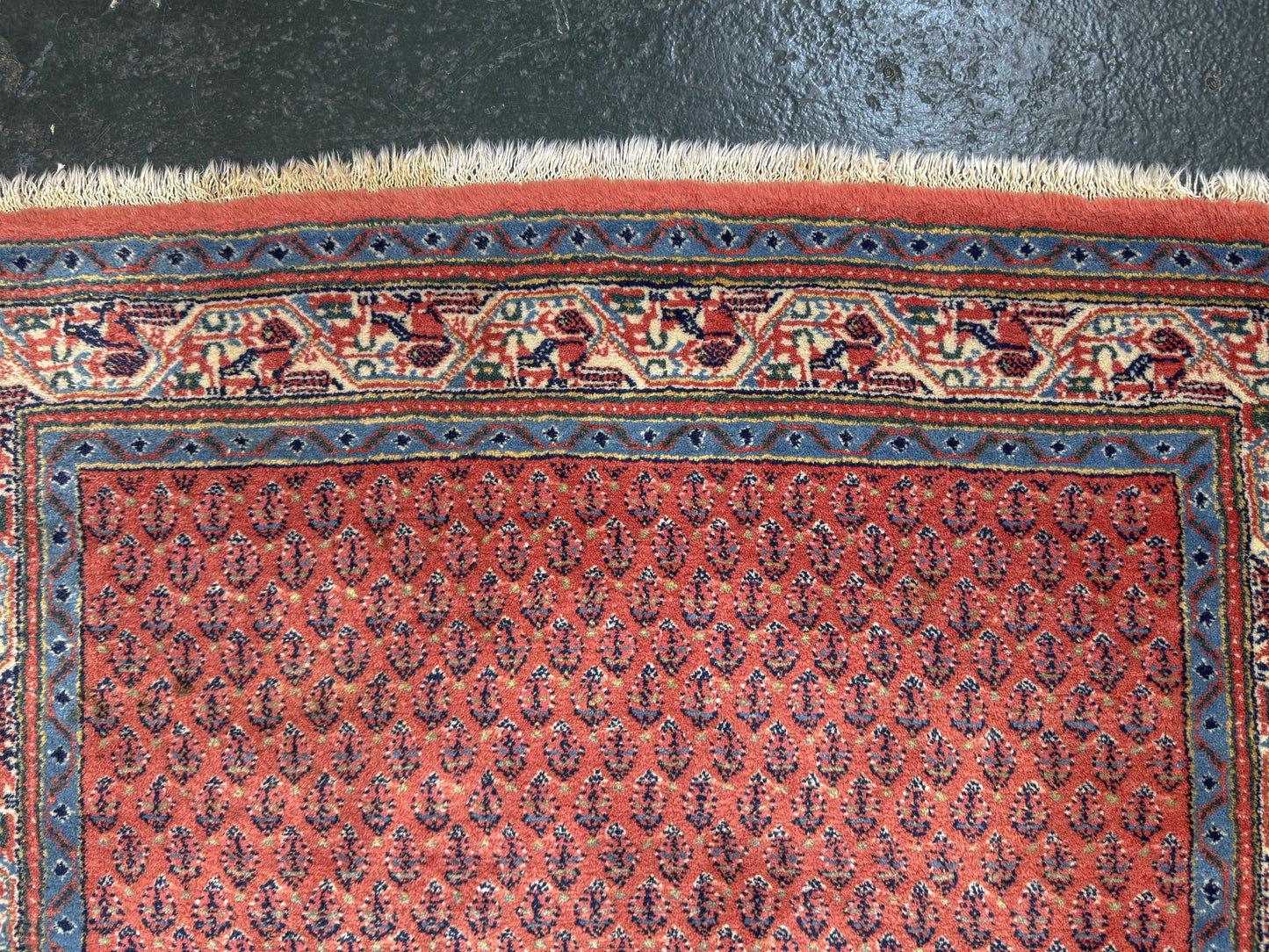 Pastel Blue and Orange Rug