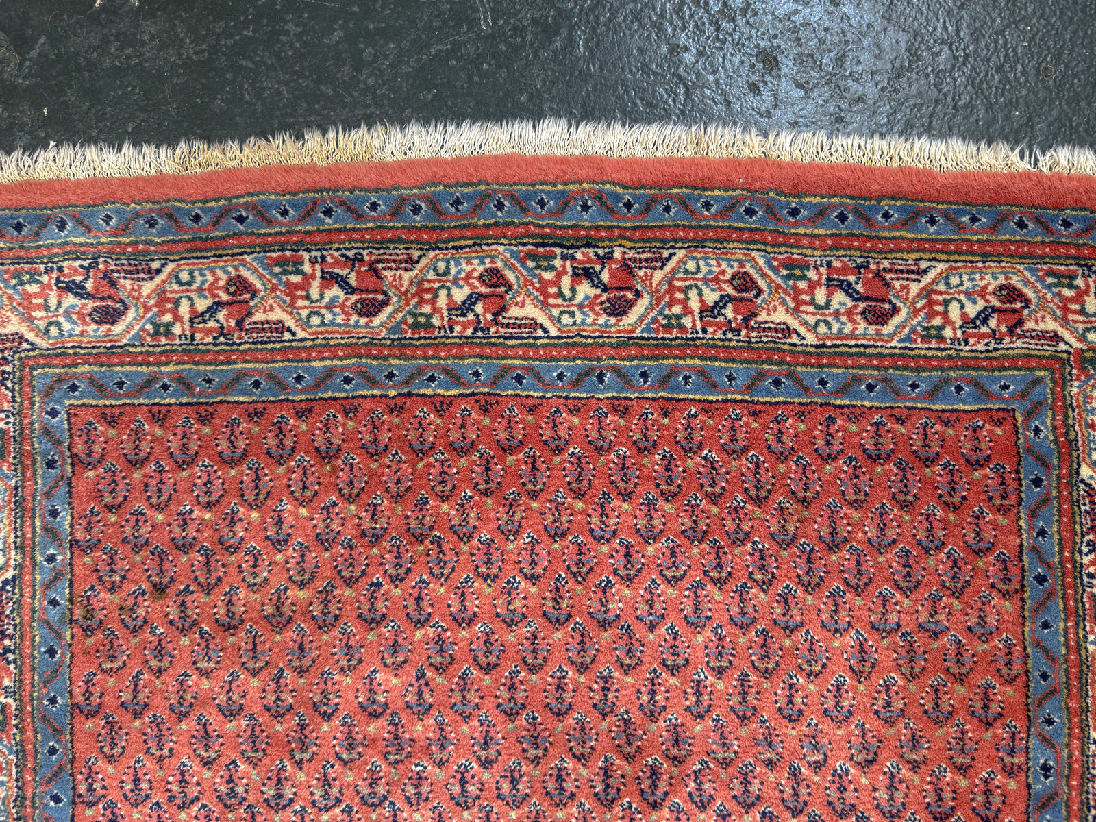 Pastel Blue and Orange Rug