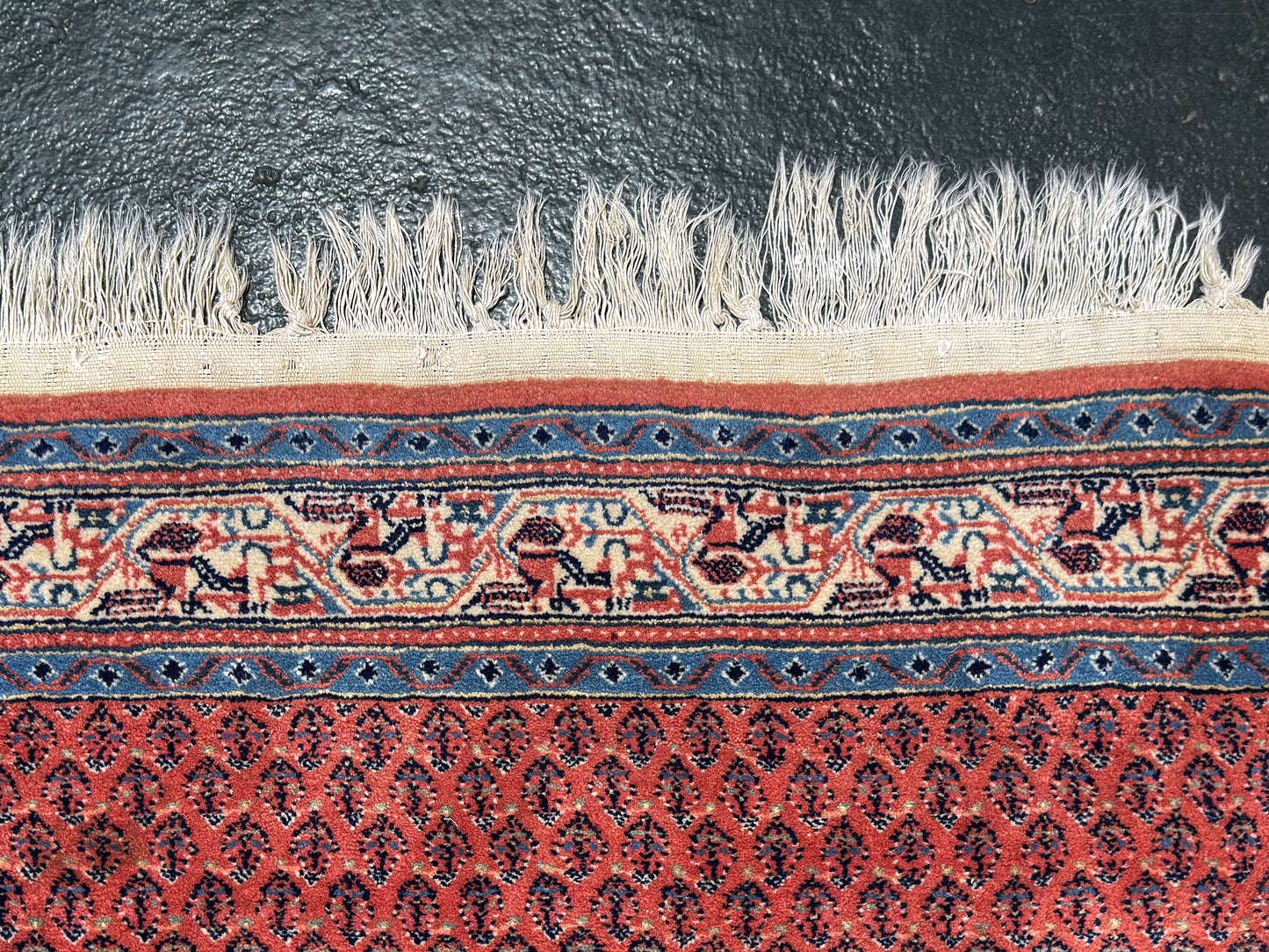 Pastel Blue and Orange Rug