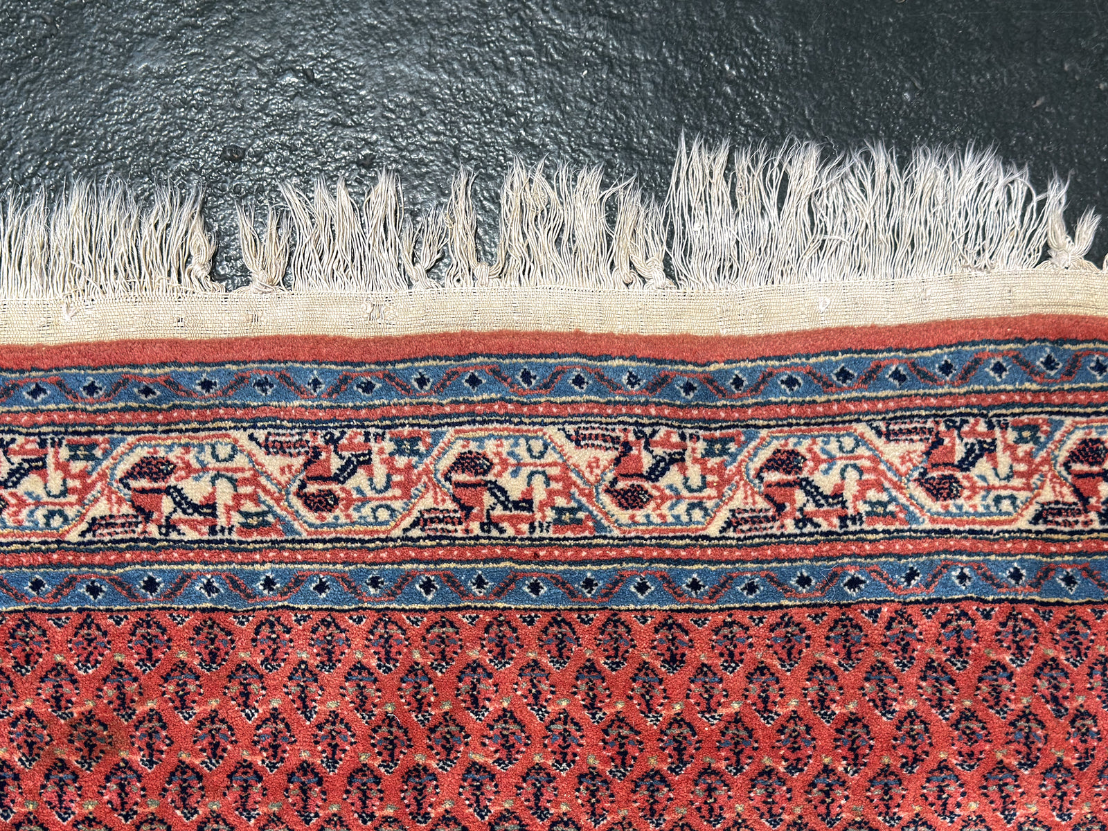 Pastel Blue and Orange Rug