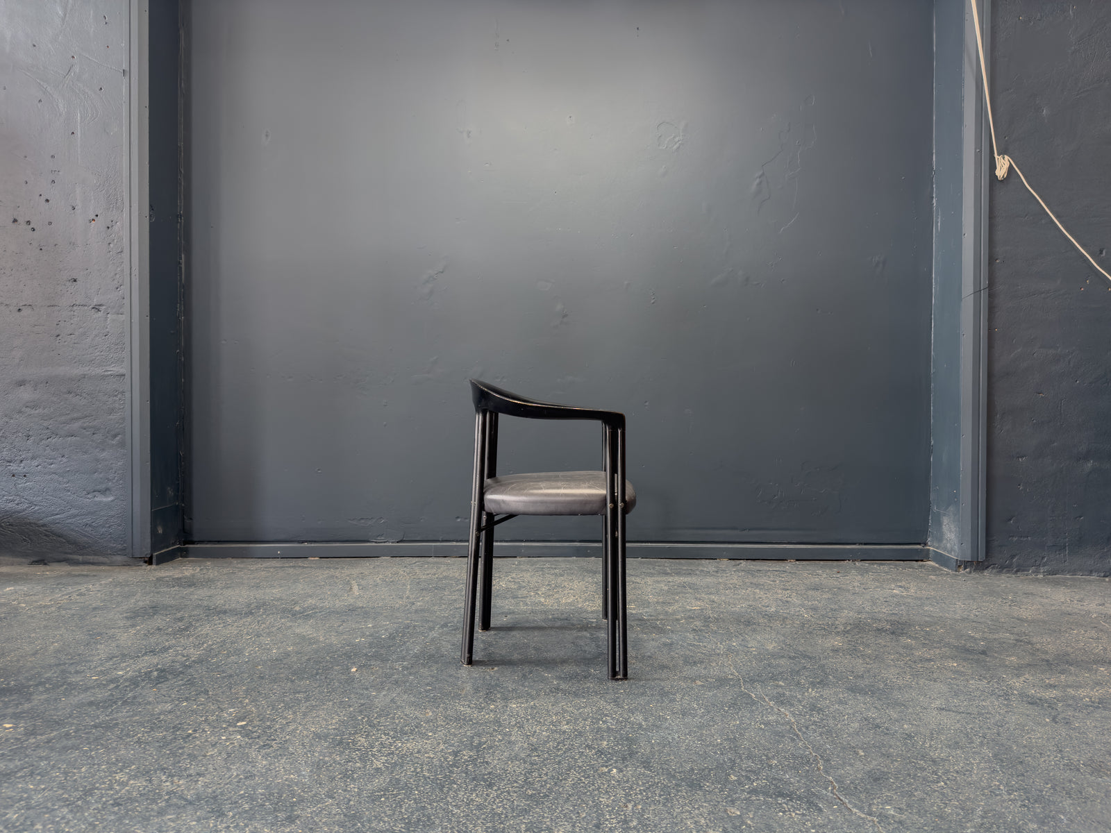 Franco Poli for Bernini Black Lacquer Chairs
