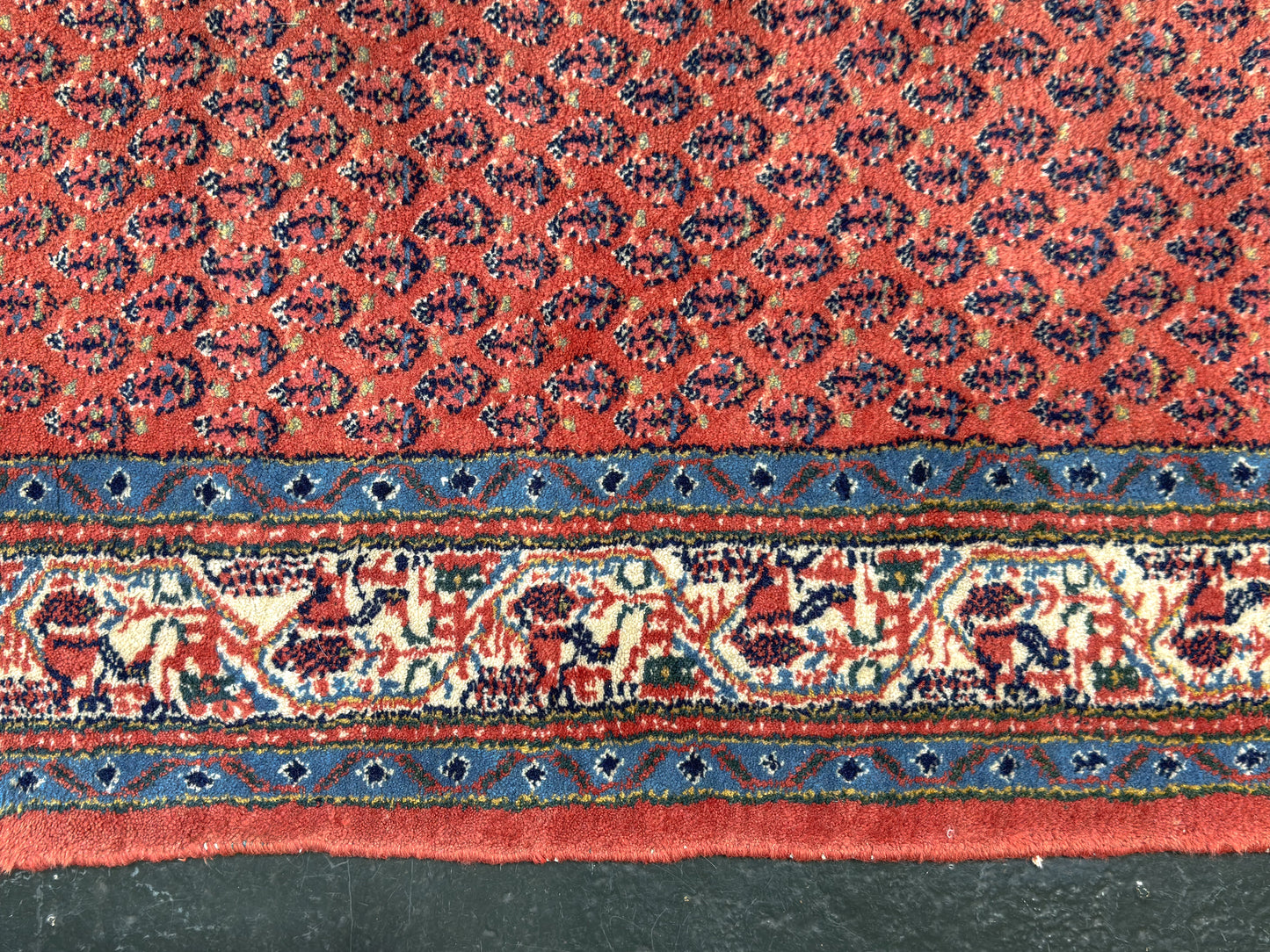 Pastel Blue and Orange Rug