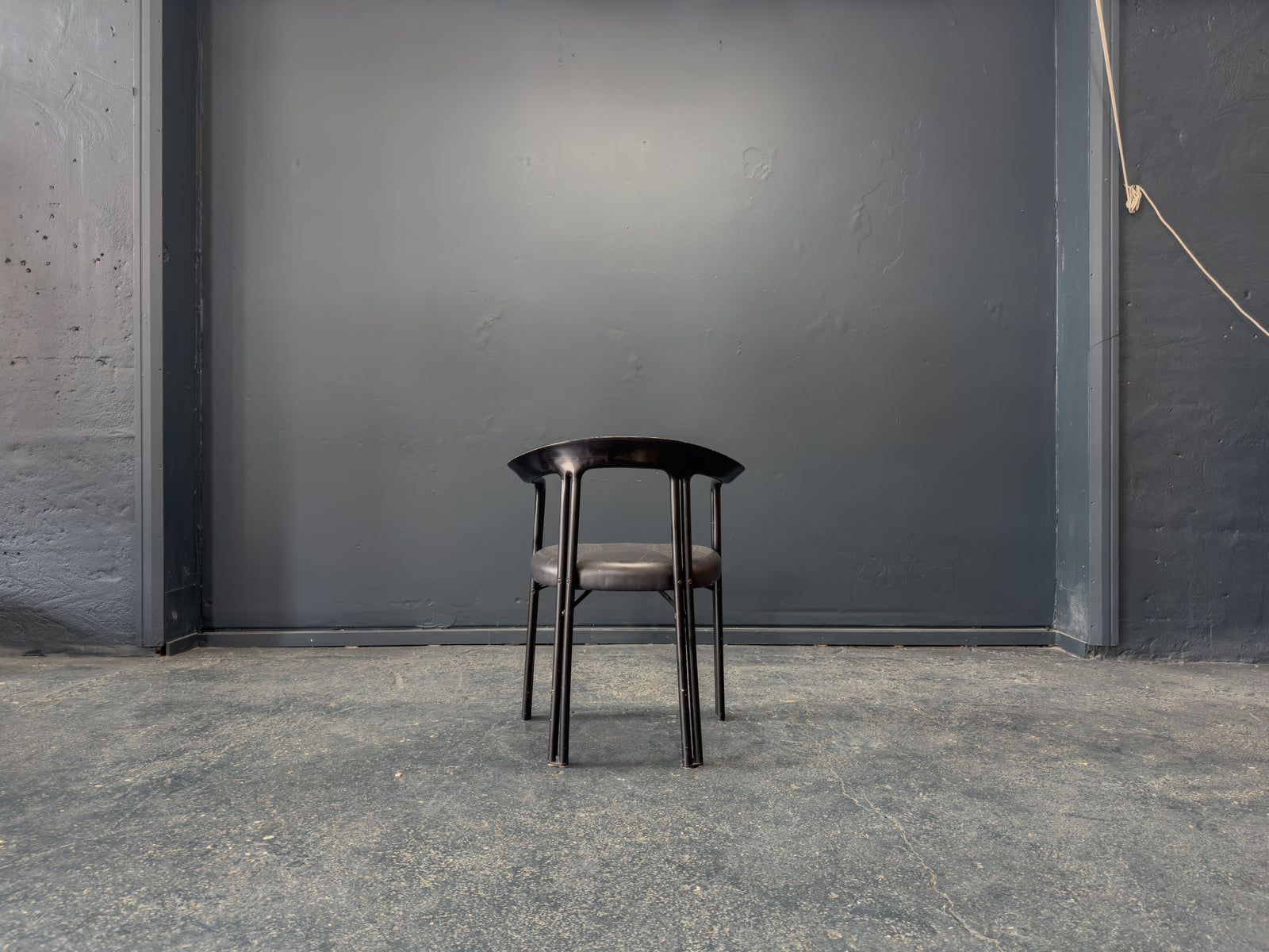 Franco Poli for Bernini Black Lacquer Chairs