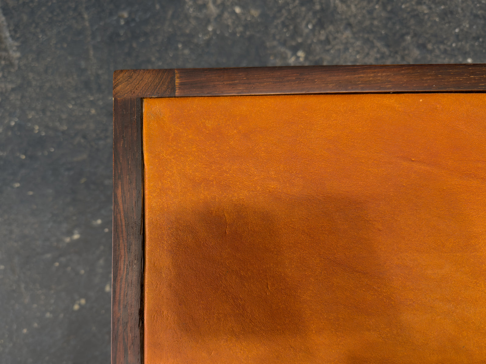 Leather and Rosewood Unit on Wheels