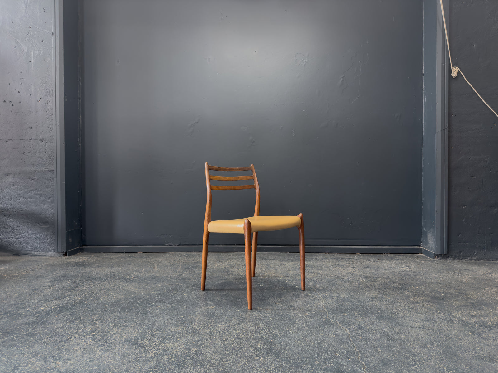 Niels Otto Moller Rosewood and Leather Model 78 Chairs