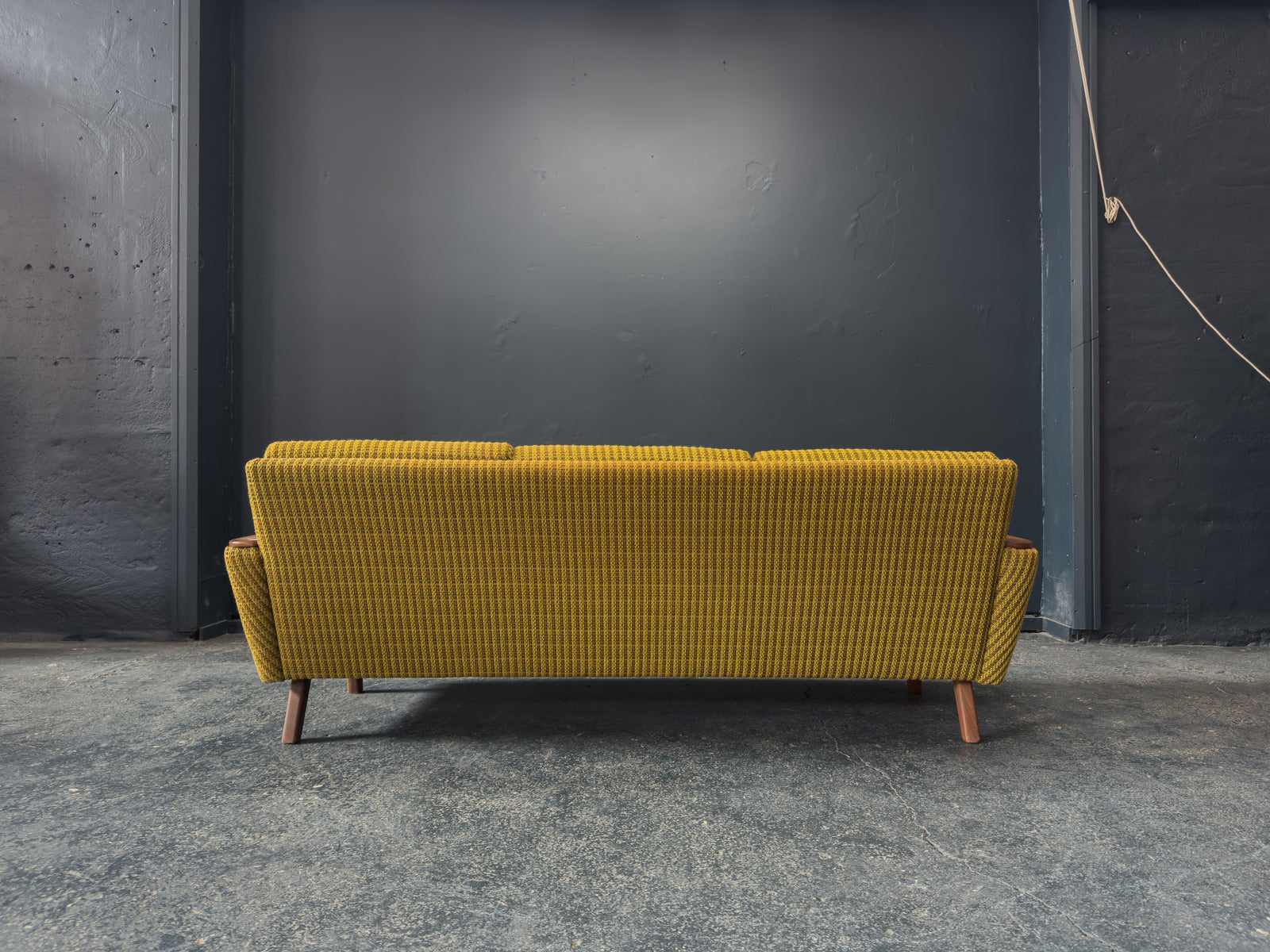 Green and Teak Sofa