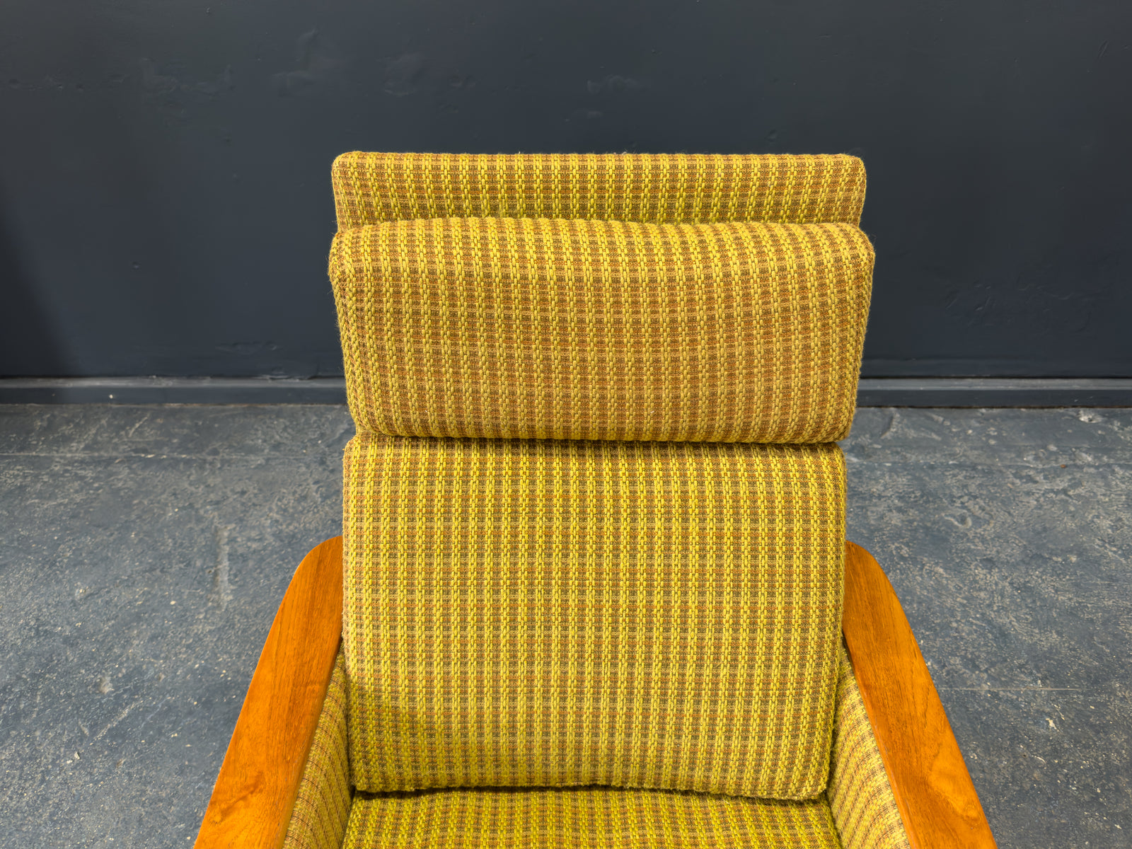 High Back Green Teak Armchair