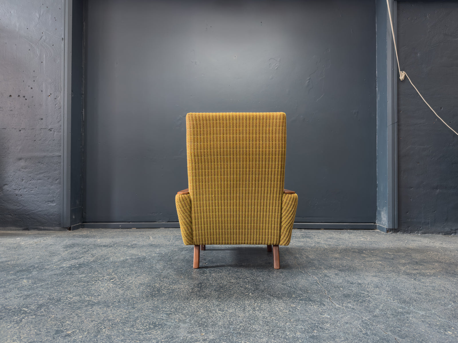 High Back Green Teak Armchair