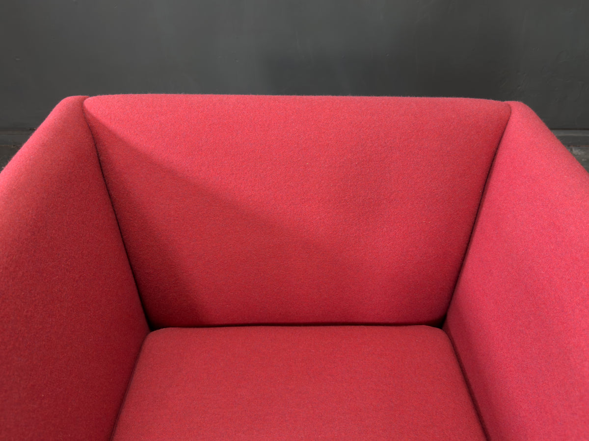 Red Upholstered Armchair