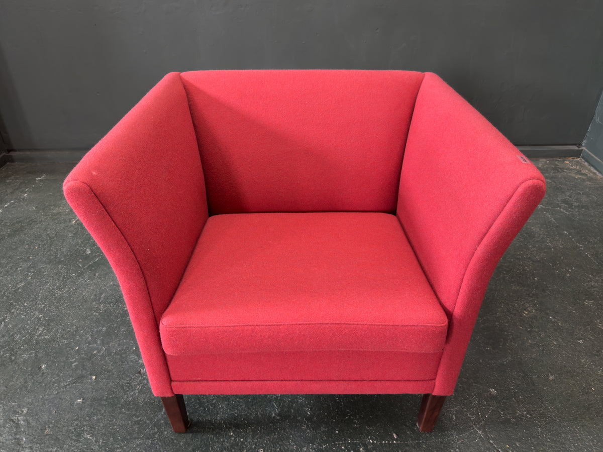 Red Upholstered Armchair