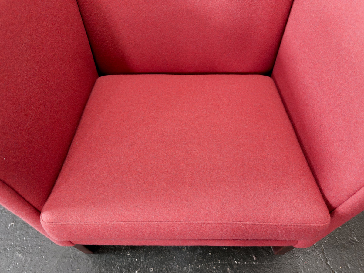 Red Upholstered Armchair