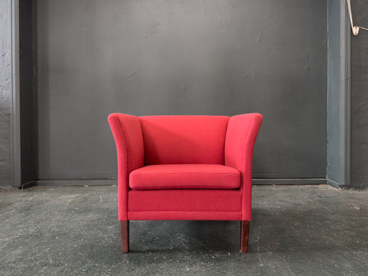 Red Upholstered Armchair