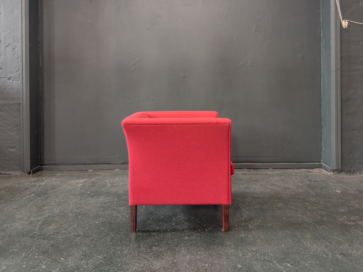 Red Upholstered Armchair