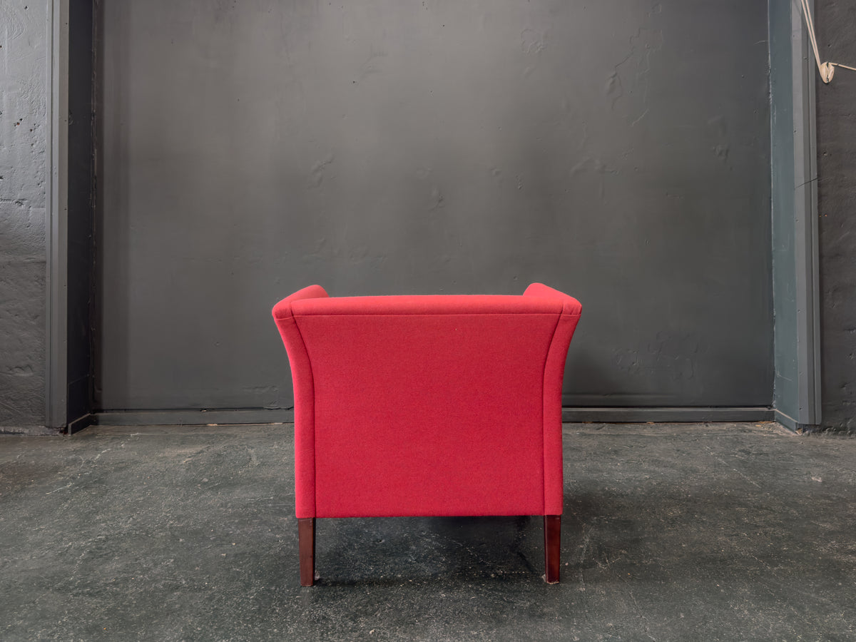 Red Upholstered Armchair