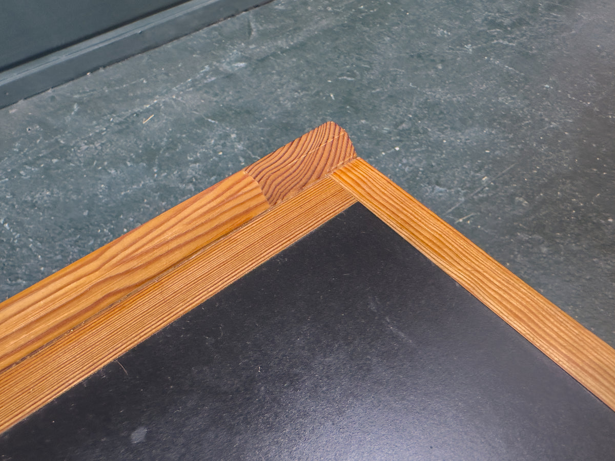 Dansk Design Pine Nesting Tables with Black Linoleum Top