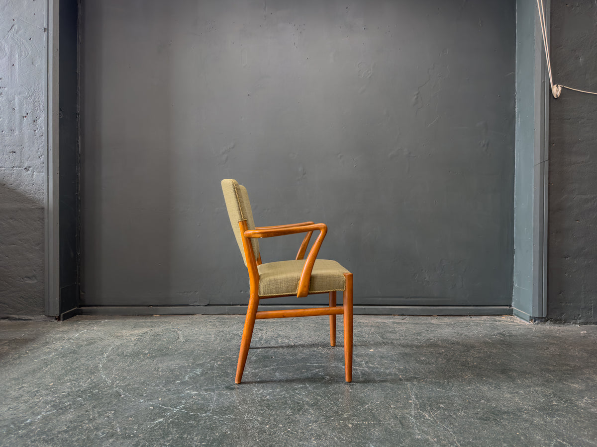 Green Upholstered Carver Chair by Hvidt & Mølgaard
