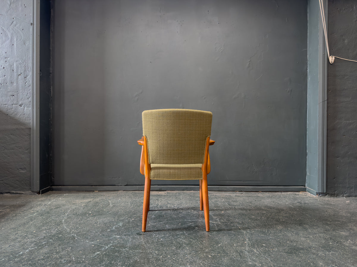 Green Upholstered Carver Chair by Hvidt & Mølgaard