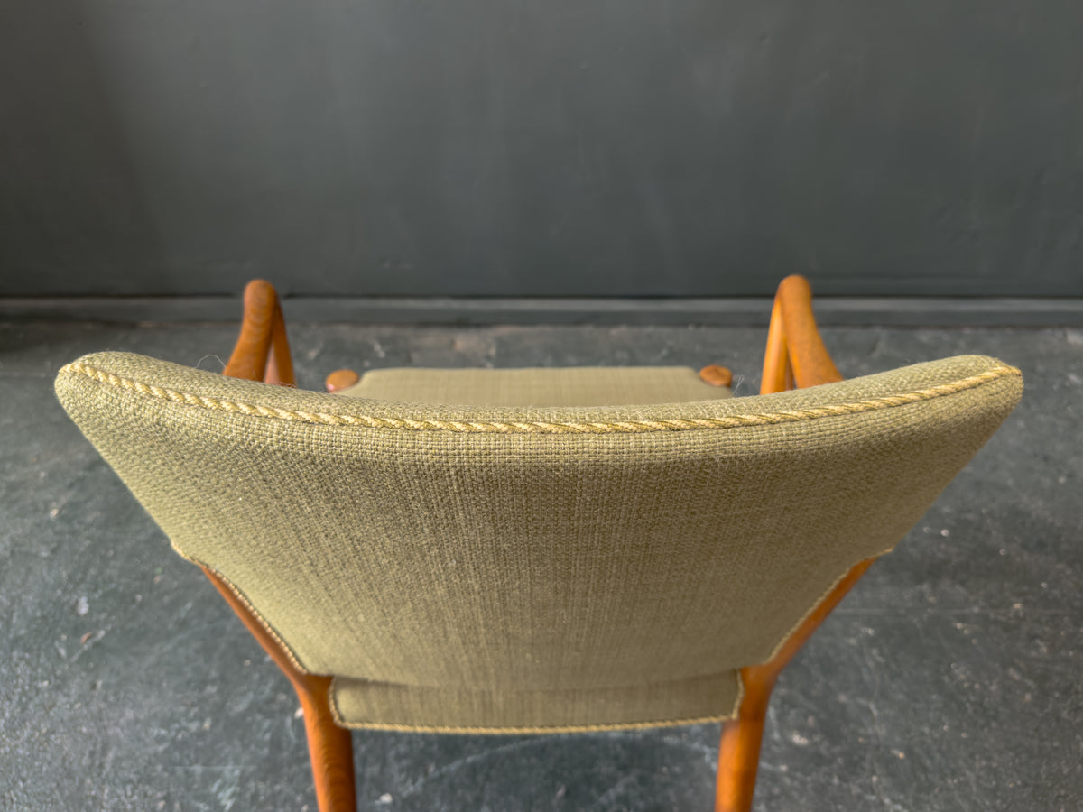 Green Upholstered Carver Chair by Hvidt & Mølgaard