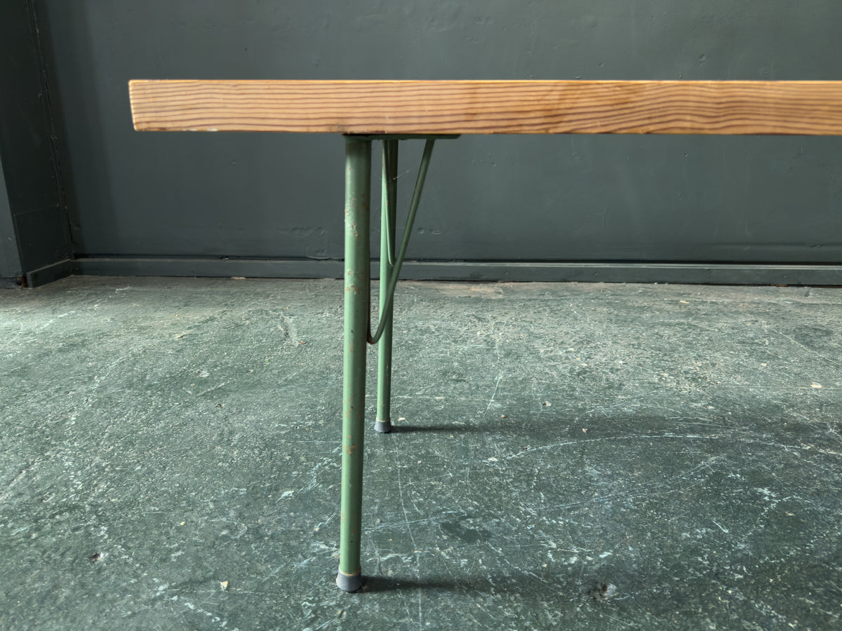 Pine Coffee Table with Metal Legs
