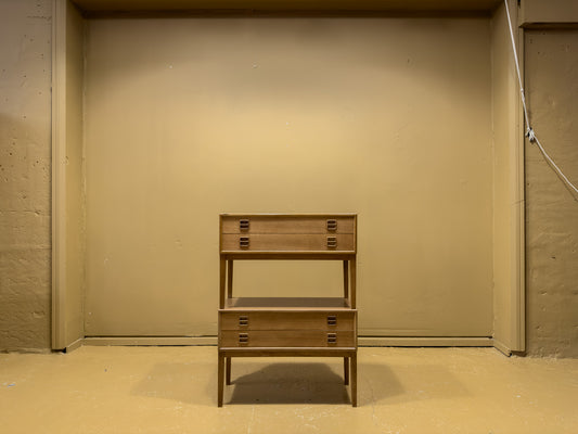 Pair of Small Scale Oak Chest of Drawers
