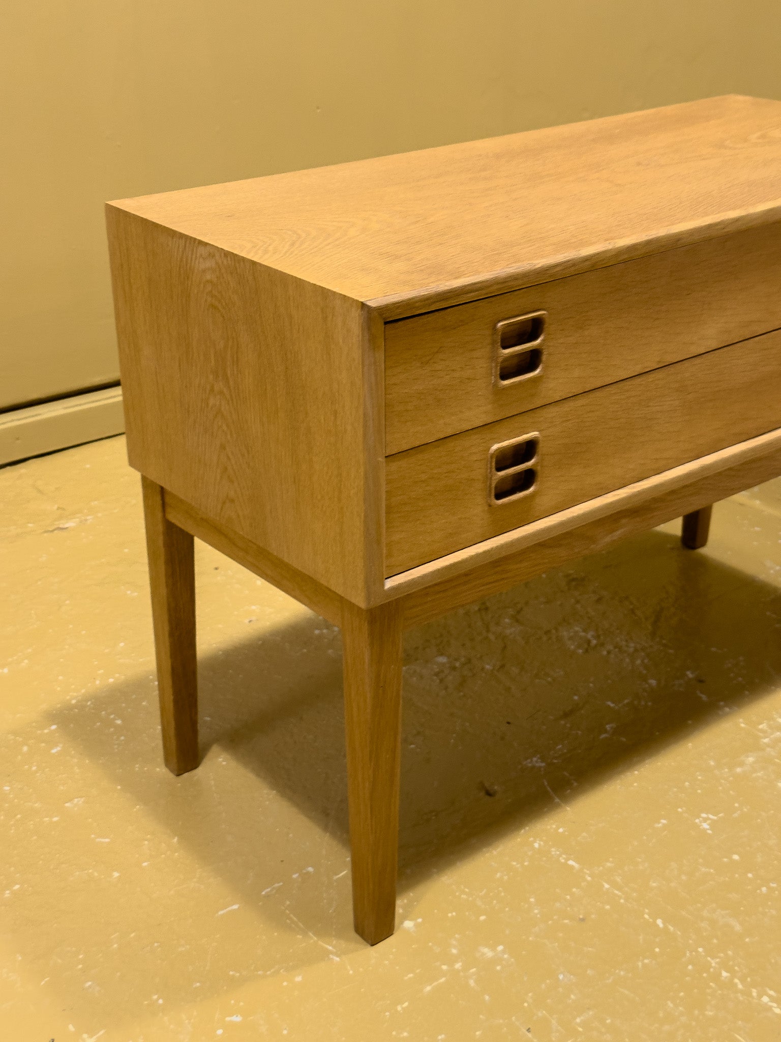 Pair of Small Scale Oak Chest of Drawers